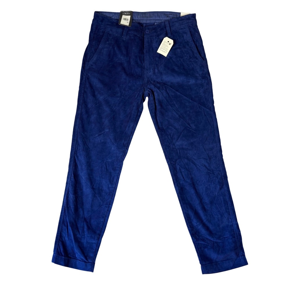 Levis XX Chino Standard Taper Corduroy Pants Mens 32x30 Navy Blue NWT 171960096